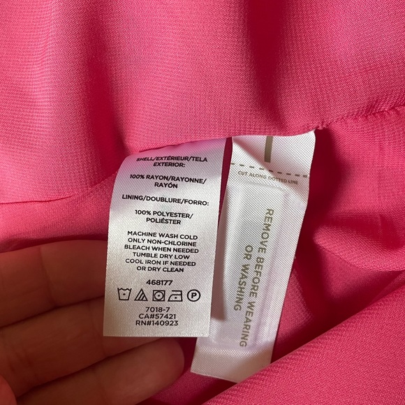 LOFT EXTRA SMALL PETITE BRIGHT PINK SUMMER DRESS SHORT NEVER WORN - Picture 7 of 16